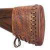 TOURBON Vintage Leather Recoil Pad Slip on Shotgun Buttstock Cover, Adjustable Gun Sling with Shell Holder and Swivels view 3