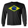 FLAURA Pele 10 Brazil Soccer Goat Jersey Style Tribute Long Sleeve T-Shirt (Black, Small) view 2