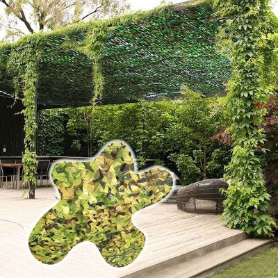 Reinforced Camouflage Netting, Garden Shade Net, 23m 25m 33m 35m 45m 46m Camo Netting for Hunting, Military Decoration, Camping, Sunscreen Camouflage Net, Car Cover,Jungle-22.5m(6.6 * 8.2ft)