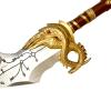 17" Medieval Kratos Fully Upgraded Blades of Chaos Foam Sword Cosplay Prop LARP 1:1 Replica Costume Halloween Gold Silver view 2