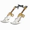 17" Medieval Kratos Fully Upgraded Blades of Chaos Foam Sword Cosplay Prop LARP 1:1 Replica Costume Halloween Gold Silver view 3