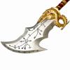 17" Medieval Kratos Fully Upgraded Blades of Chaos Foam Sword Cosplay Prop LARP 1:1 Replica Costume Halloween Gold Silver view 4