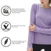 isnowood Swim Shirts for Women, UPF 50+ UV Sun Protection Long Sleeve Shirt, Lightweight Quick Dry Workout Hiking Running Rash Guard Top Purple view 4