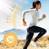 isnowood Swim Shirts for Women, UPF 50+ UV Sun Protection Long Sleeve Shirt, Lightweight Quick Dry Workout Hiking Running Rash Guard Top Baby Blue view 3