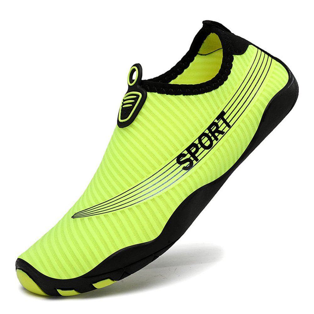 Legou Outdoor Beach Wading Shoes Light Water Skiing Skin Fitting Soft Bottom tracing Shoes Green 6.5