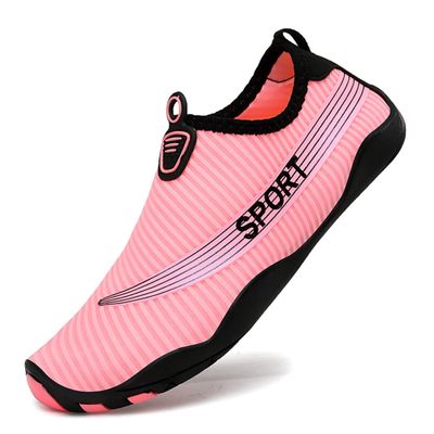 Legou Outdoor Beach Wading Shoes Light Water Skiing Skin Fitting Soft Bottom tracing Shoes Pink 4.5