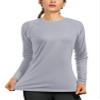 isnowood Swim Shirts for Women, UPF 50+ UV Sun Protection Long Sleeve Shirt, Lightweight Quick Dry Workout Hiking Running Rash Guard Top view 1