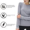 isnowood Swim Shirts for Women, UPF 50+ UV Sun Protection Long Sleeve Shirt, Lightweight Quick Dry Workout Hiking Running Rash Guard Top view 4