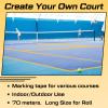Amylove 230 Ft Driveway Basketball Tape Outdoor Court Tape Adhesive Court Marking Tape Court Lines for Tennis Badminton Parking Floor Pavement Driveway Indoor, 2 in Wide (Yellow, PE) view 2