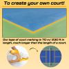 Amylove 230 Ft Driveway Basketball Tape Outdoor Court Tape Adhesive Court Marking Tape Court Lines for Tennis Badminton Parking Floor Pavement Driveway Indoor, 2 in Wide (Yellow, PE) view 4