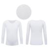 Fldy Kids Girls Fleece Lined Thermal Underwear Tops Long John Base Layer Gymnastics Ballet Dance Undergarments Shirt White 2-4 Years view 3