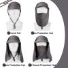 4 Pair Sun Hat Fishing Hats UPF 50+ Outdoor Hiking Hat UV Sun Protection Hat with Neck Flap Face Mask and 4 Pack Arm Sleeves for Men Women (Black, Dark Gray, Light Gray, Army Green) view 3