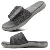 ONCAI Mens Sandals 2025, Arch Support Sport Slides Open Toe Adjustable Straps Orthotic Cushioned Footbed for Plantar Fasciitis Rubber Soles Grey Size 15 view 1