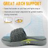 ONCAI Mens Sandals 2025, Arch Support Sport Slides Open Toe Adjustable Straps Orthotic Cushioned Footbed for Plantar Fasciitis Rubber Soles Grey Size 15 view 3