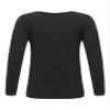 TiaoBug Kids Boys Girls Fleece Lined Thermal Underwear Tops Long John Gymnastics Ballet Dance Undergarments T-Shirt Black 7-10 Years view 2