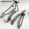 Titanium Fork and Triangle Disc Brake for Brompton Folding Bike Frame Clamping Width 100/135mm Lightweight Ti Parts (Matte Black Color) view 2