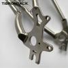 Titanium Fork and Triangle Disc Brake for Brompton Folding Bike Frame Clamping Width 100/135mm Lightweight Ti Parts (Matte Black Color) view 4