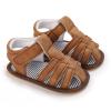 Summer Children and Infants Toddler Shoes Boys and Girls Sandals Flat Soles Light Straps Roman Style Baby Sandals Boy (Brown, 0-6 Months) view 2