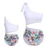 Mommy and Me Swimsuits Family Matching Swimwear Women Girls Floral Print One Piece Swimsuit Bathing Suits Mother Daughter One Shoulder Swimwear Monokinis White Floral - One Shoulder 7-8 Years view 1