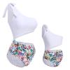 Mommy and Me Swimsuits Family Matching Swimwear Women Girls Floral Print One Piece Swimsuit Bathing Suits Mother Daughter One Shoulder Swimwear Monokinis White Floral - One Shoulder 7-8 Years view 2