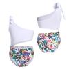 Mommy and Me Swimsuits Family Matching Swimwear Women Girls Floral Print One Piece Swimsuit Bathing Suits Mother Daughter One Shoulder Swimwear Monokinis White Floral - One Shoulder 7-8 Years view 3