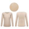 Fldy Kids Girls Fleece Lined Thermal Underwear Tops Long John Base Layer Gymnastics Ballet Dance Undergarments Shirt Nude 2-4 Years view 3