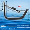 BALAVA Kayak Storage Rack,Kayak Rack for Garage,Kayak Wall Mount with Nylon Straps,Heavy Duty Kayak Hanger Kayak Hook Suitable for Kayaks and SUP Paddle Board(4 Pack,Black) view 2