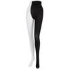 TENDYCOCO Two-Toned Black and White Stockings for Women, Leggings Opaque Tights Fashion Double Color Ab Splice Tights with Elastic Fit for Carnival Cosplay Party Dance and Daily Wear view 1