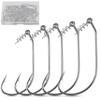 Twistlock Fishing Hooks,50pcs Bass Fishing Worm Hooks with Centering Spring Pin Swimbait Hooks for Soft Plastics Lures Baits Saltwater Freshwater Size 1/0 2/0 3/0 4/0 5/0 view 1