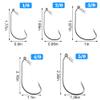 Twistlock Fishing Hooks,50pcs Bass Fishing Worm Hooks with Centering Spring Pin Swimbait Hooks for Soft Plastics Lures Baits Saltwater Freshwater Size 1/0 2/0 3/0 4/0 5/0 view 2