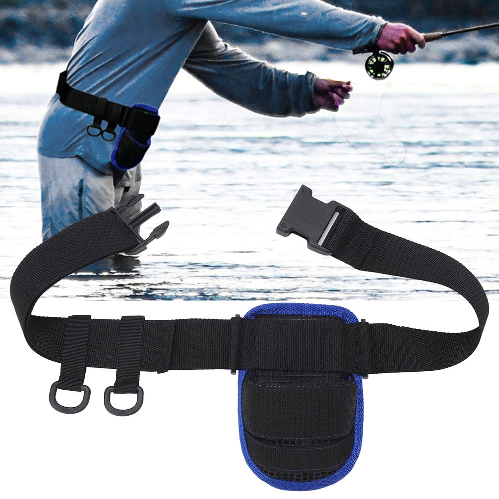 Tyenaza Fishing Rods Belt, Boat Sea Fishing Rod Waist Belt Mat Belly Pole Stand Holder Pad Portable Adjustable Waist Belt
