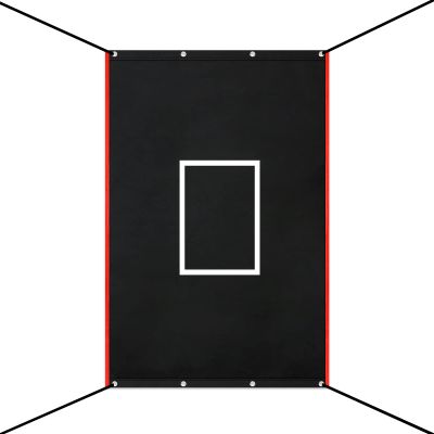Lewtemi Batting Cage Backstop Vinyl Backstop Heavy Duty Baseball Batting Cage Backdrop and Net Saver for Baseball Softball Hitting Pitching(4 x 6 ft)