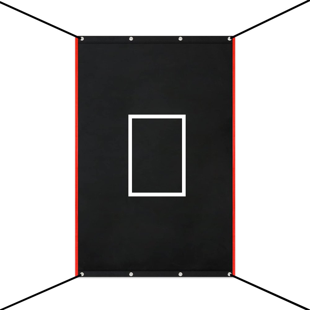 Lewtemi Batting Cage Backstop Vinyl Backstop Heavy Duty Baseball Batting Cage Backdrop and Net Saver for Baseball Softball Hitting Pitching(4 x 6 ft)
