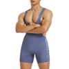 Gymskop Men's Wrestling Singlets Athletic Supporters Slim Fit Sport Bodysuit One Piece Sleeveless Active Wrestling Leotard Jumpsuits 705 Blue gray XL view 1