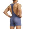Gymskop Men's Wrestling Singlets Athletic Supporters Slim Fit Sport Bodysuit One Piece Sleeveless Active Wrestling Leotard Jumpsuits 705 Blue gray XL view 4