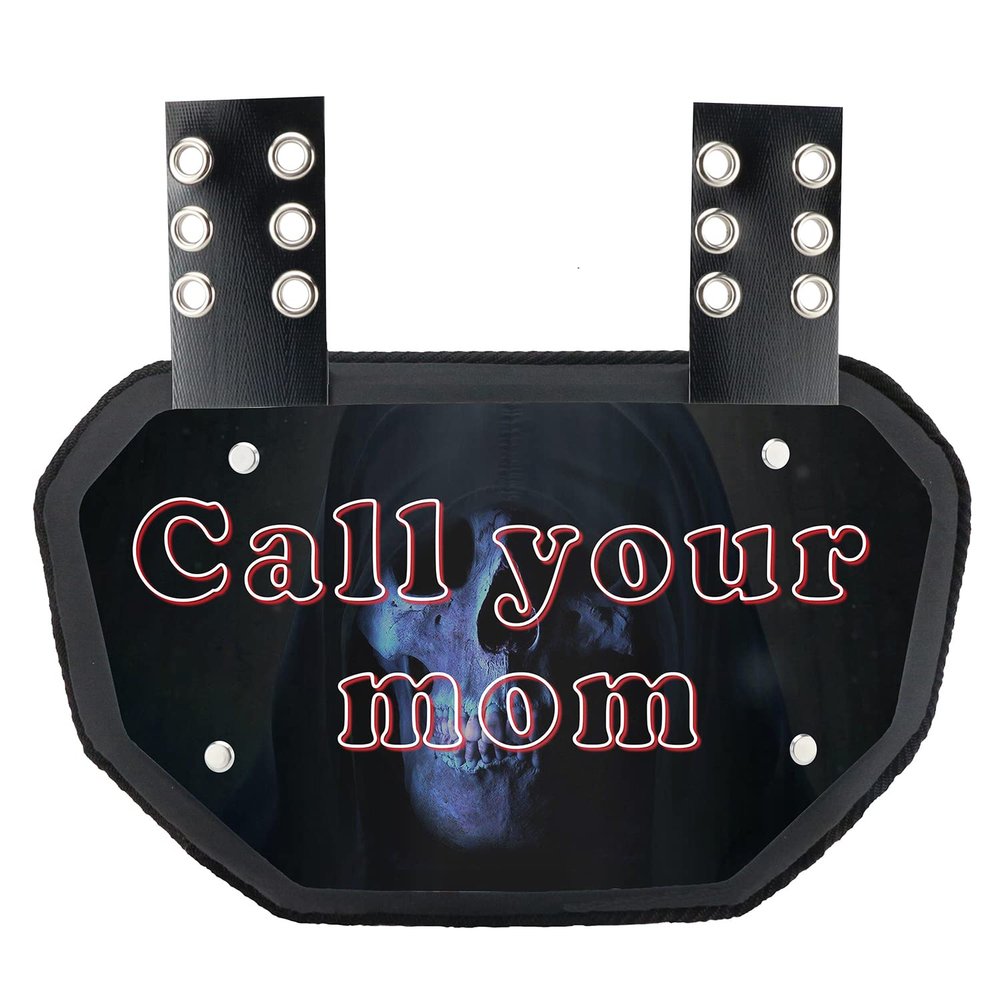 Runxrocy Football Back Plate Rear Protector Low Pad Backplate for Adult & Youth Football Players for Kids Call Your Mom