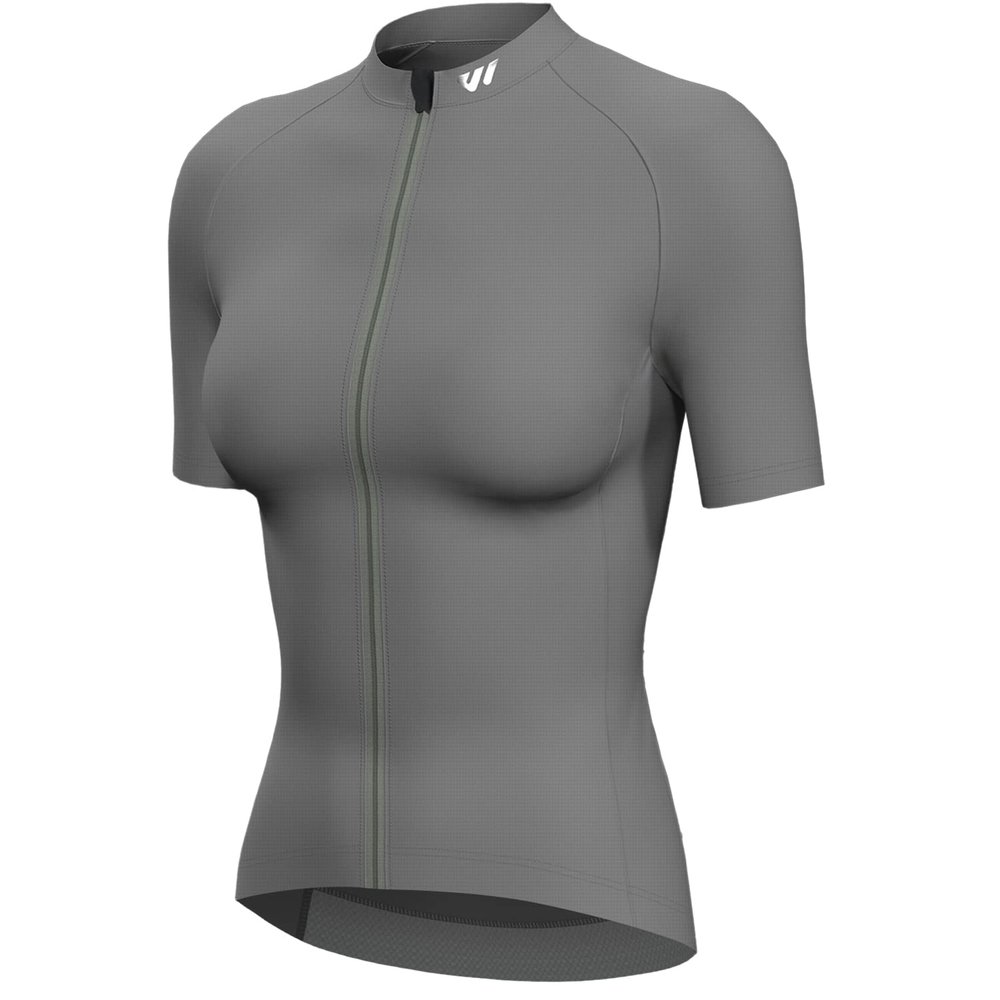 Wulibike Cycling Jersey Women Short Sleeve,Bike Shirts for Women Biking Tops Breathable Cycle Bicycle Jerseys with Pockets Grey