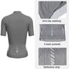 Wulibike Cycling Jersey Women Short Sleeve,Bike Shirts for Women Biking Tops Breathable Cycle Bicycle Jerseys with Pockets Grey view 3