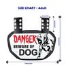 Runxrocy Football Back Plate Rear Protector Low Pad Backplate for Adult & Youth Football Players for Adult Age Above 12 Years Danger Beware of Dog view 3