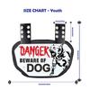 Runxrocy Football Back Plate Rear Protector Low Pad Backplate for Adult & Youth Football Players for Kids Under 12 Years Old Beware of Dog view 3