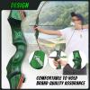 60" Longbow Set Takwdown Black Hunter Left Hand Dymond Wood Riser Fiberglass Bamboo Maple Laminated Bow Limbs 25-60 lbs Suitable for Hunting Archery Practice (30 lbs) view 3
