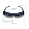 OPTEGO Fit Over Sunglasses, Smoke Color, 100% UVA/UVB Protection; Polycarbonate Lenses view 2