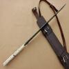 Fully Custom Handmade Damascus Steel Sword | Full Tang Machete Sword with Camel Bone Handle & Leather Sheath view 4