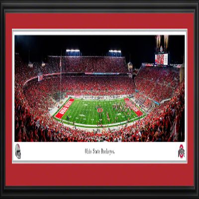 Ohio State Football, Carmen Ohio Tradition - 44x18-inch Double Mat, Deluxe Framed Picture by Blakeway Panoramas
