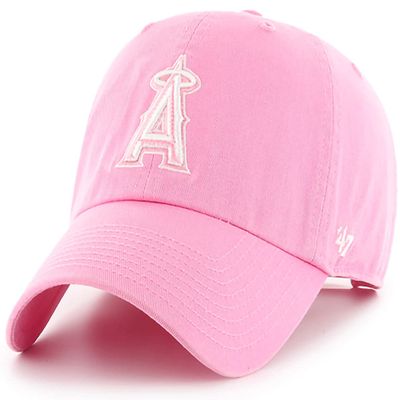 '47 New York Yankees Adjustable Cap Clean Up MLB, Los Angeles Angels Rose Pink, One Size