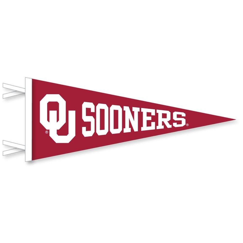 Oklahoma Sooners Wool Felt Pennant - 9" x 24"