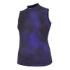 Monterey Club Women's Two Tone Dot Printed Mock Neck Sleeveless Shirt #4313 (Dahila Purple/Black, X-Large) view 1