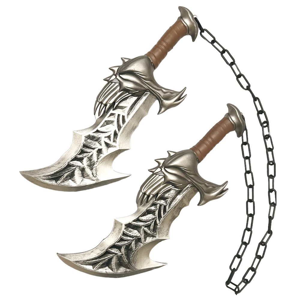 LALAPORT 17 Inch God-War Blade of Chaos Swords Foam Axe with Chain Cosplay Prop LARP 1:1 Replica Costume Halloween