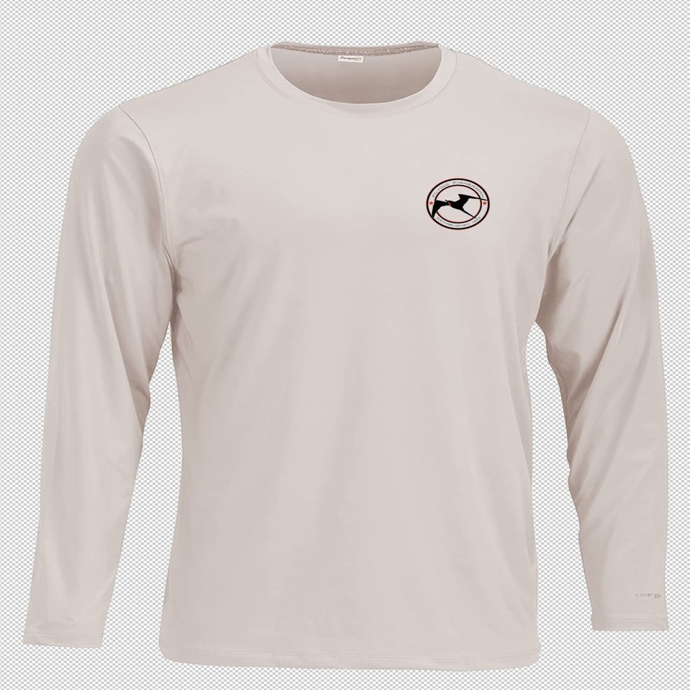 Flying Fisherman Men's Standard Frigate Bird Long Sleeve Performance T-Shirt, Sand