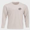 Flying Fisherman Men's Standard Frigate Bird Long Sleeve Performance T-Shirt, Sand view 1